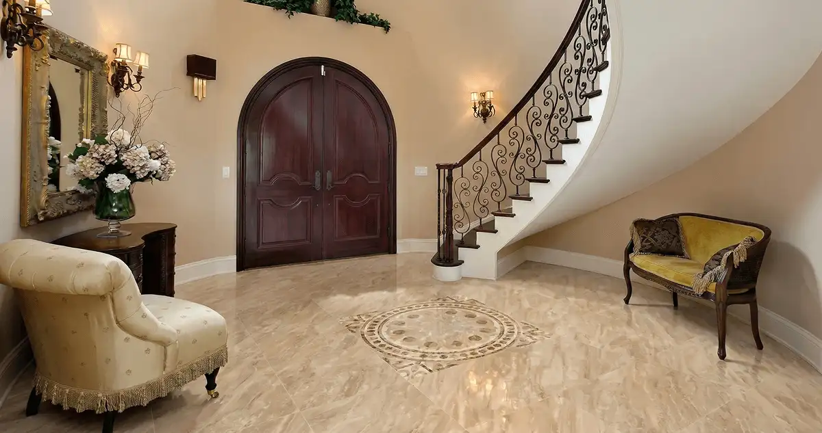Entrance hall with professionally installed ceramic tile flooring in Providence RI